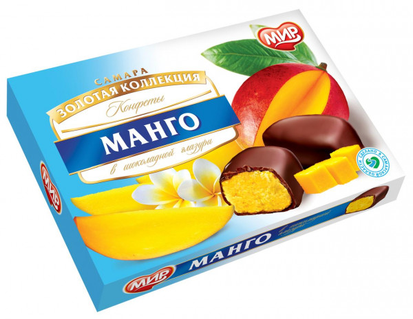 №2 КФ МИР Манго-Кокос в шоколадной глазури 160г  в Конакове