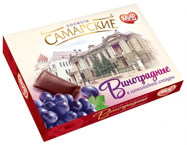 №2 КФ МИР Виноградные в шоколадной глазури 160г  в Конакове