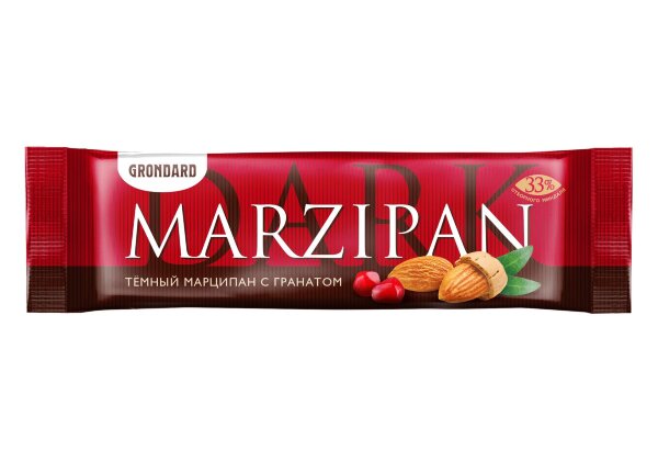 №1 TM Grondard     (10973) Батончики глазированные Марципановые ГРАНАТ, (24шт по 50г)       в Конакове